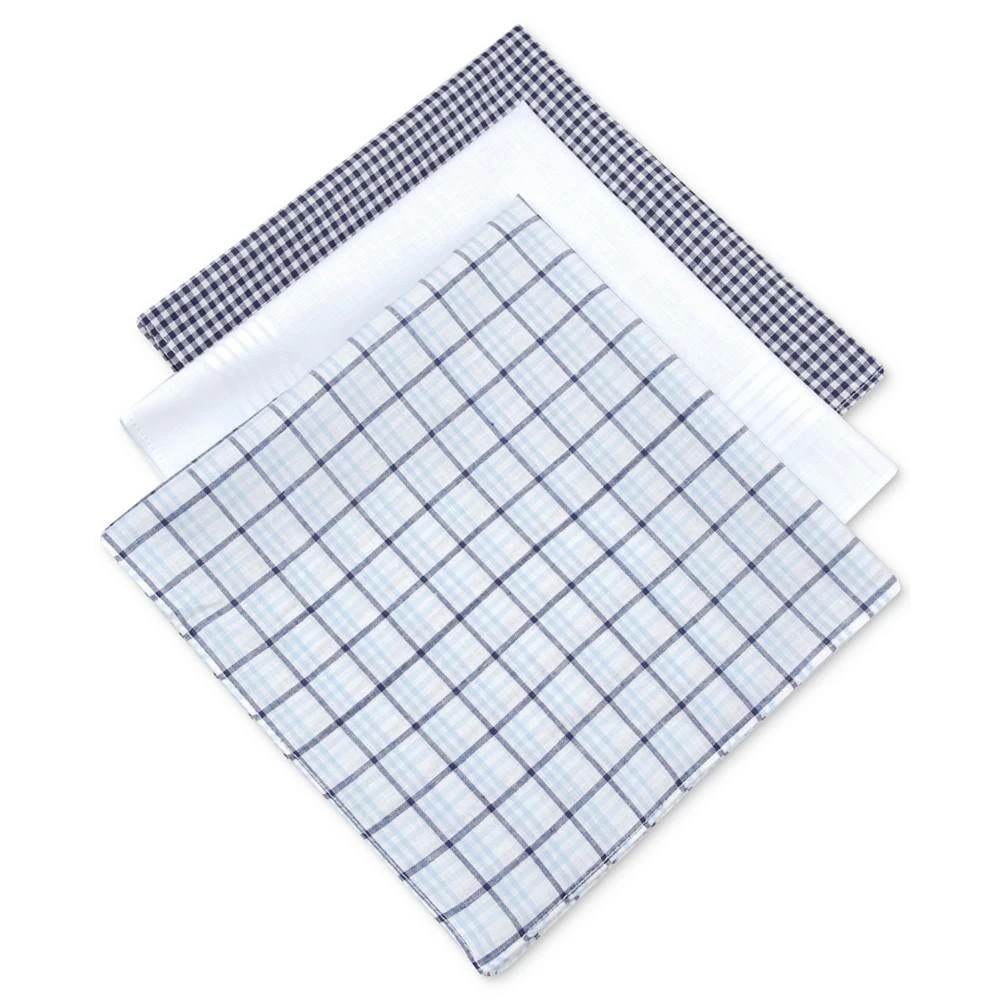 商品Club Room|Men's 3-Pc. Check Handkerchief Set, Created for Macy's,价格¥79,第1张图片