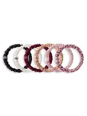 商品Slip|6-Piece Logo Silk Hair Ties Set,价格¥222,第1张图片