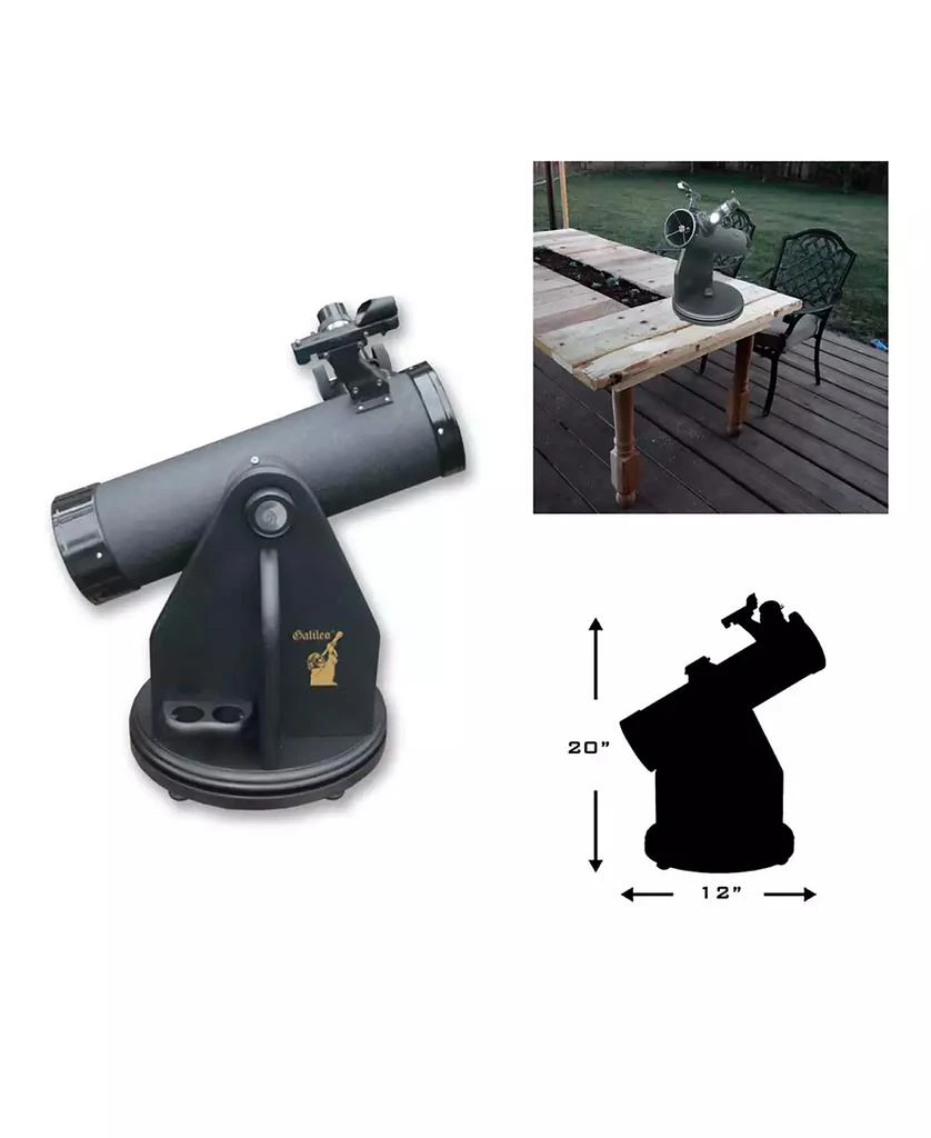 商品Galileo|500 X 80 Swivel Base Dobsonian Table Top Telescope and Red Dot Finder Scope,价格¥2355,第3张图片详细描述