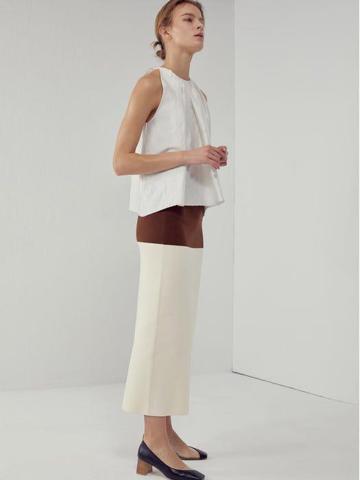 [FRONTROW X RECTO.] Color-block Knit Skirt商品第2张图片规格展示
