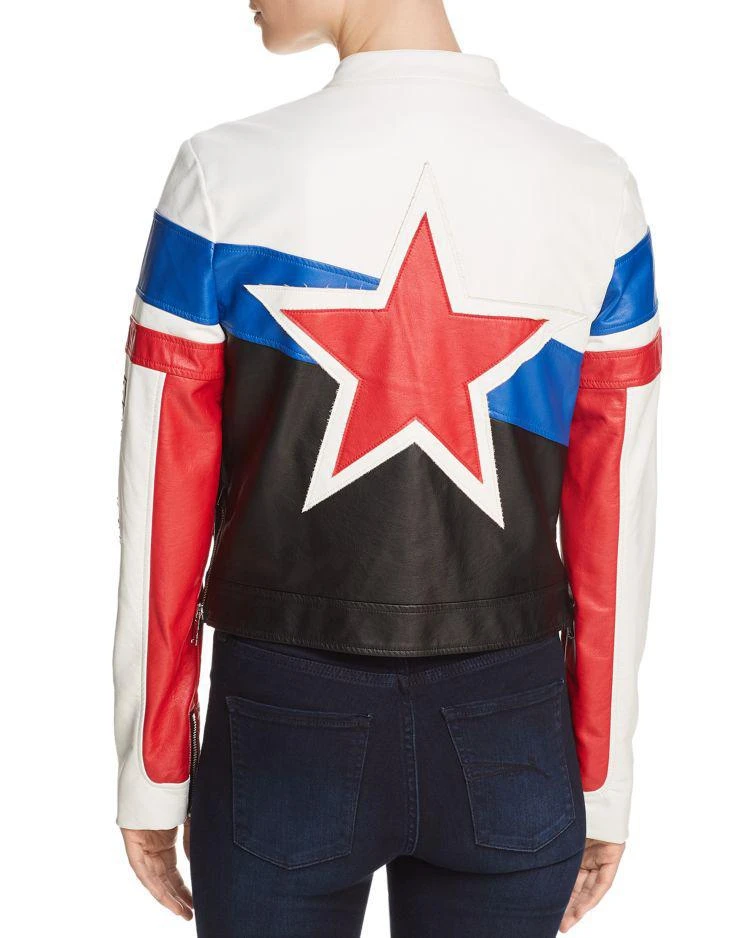 商品Tommy Jeans|Color-Block Faux Leather Racing Biker Jacket - 100% Exclusive ,价格¥2213,第2张图片详细描述