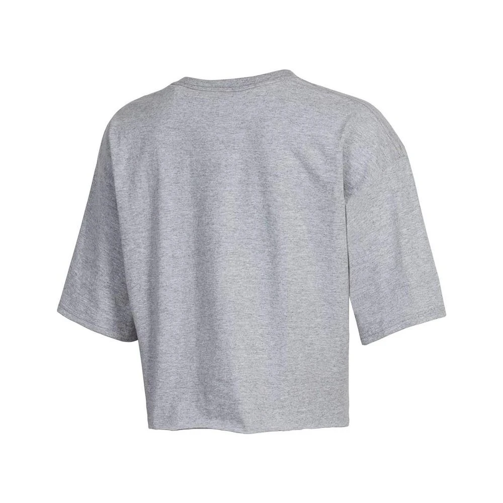 商品CHAMPION|Women's Gray Penn State Nittany Lions Boyfriend Cropped T-shirt,价格¥222,第3张图片详细描述