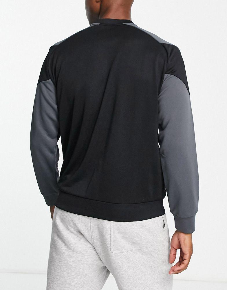Armani EA7 colour block sweatshirt in black商品第2张图片规格展示