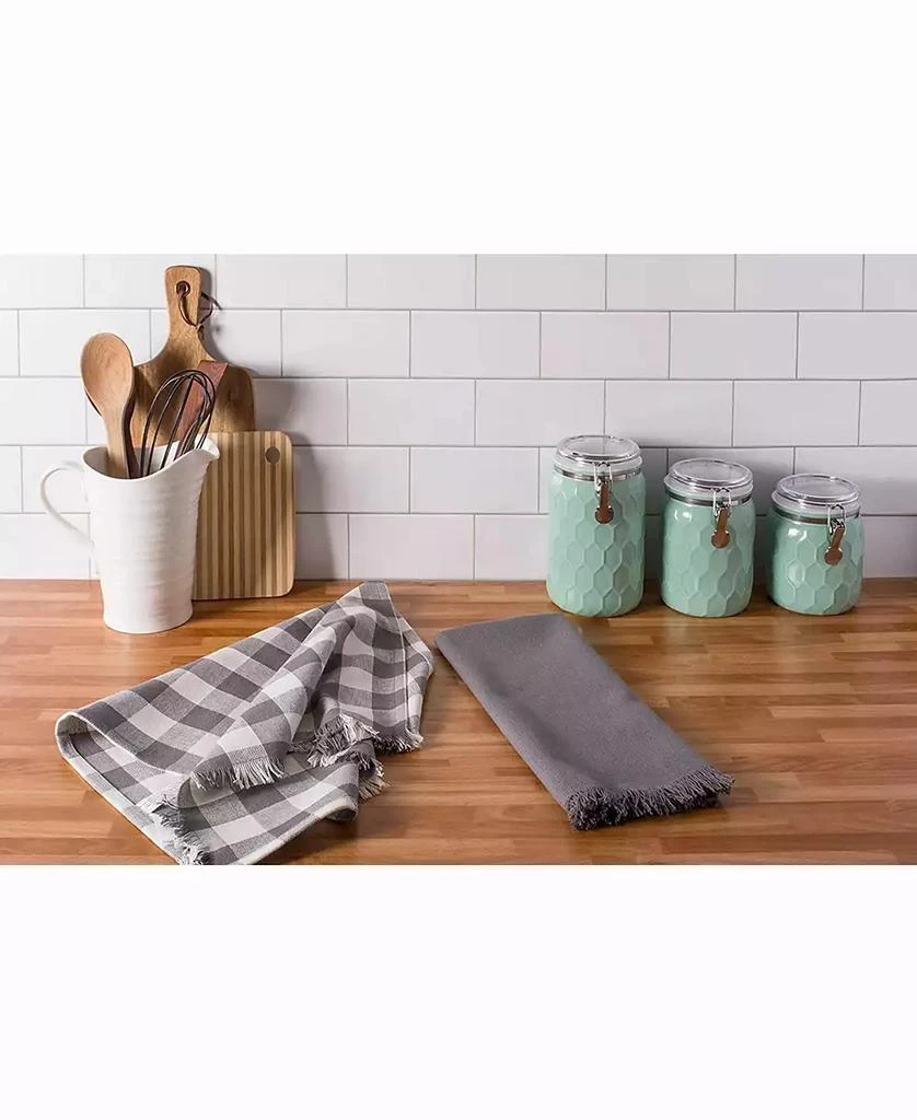 商品Design Imports|Asset Gray Heavyweight Fringed Dishtowel Set of 4,价格¥154,第5张图片详细描述