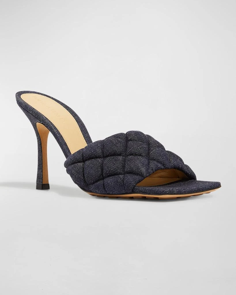 商品Bottega Veneta|Matelasse Quilted Denim Mule Sandals,价格¥3787,第4张图片详细描述
