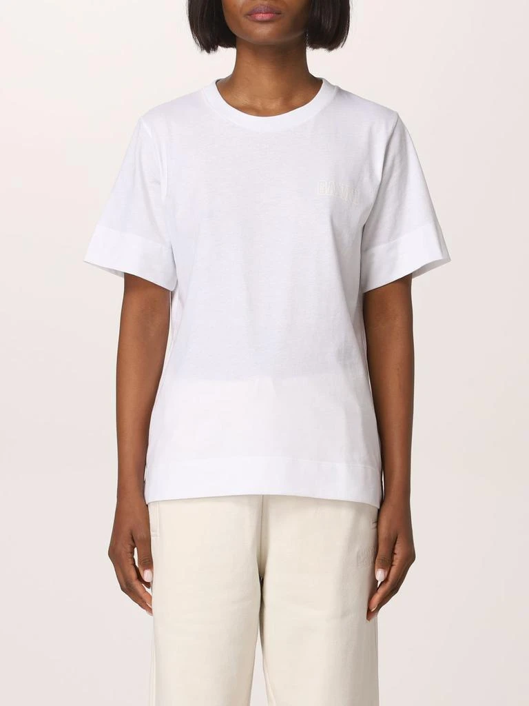 商品Ganni|Basic Ganni t-shirt in cotton blend,价格¥305,第1张图片