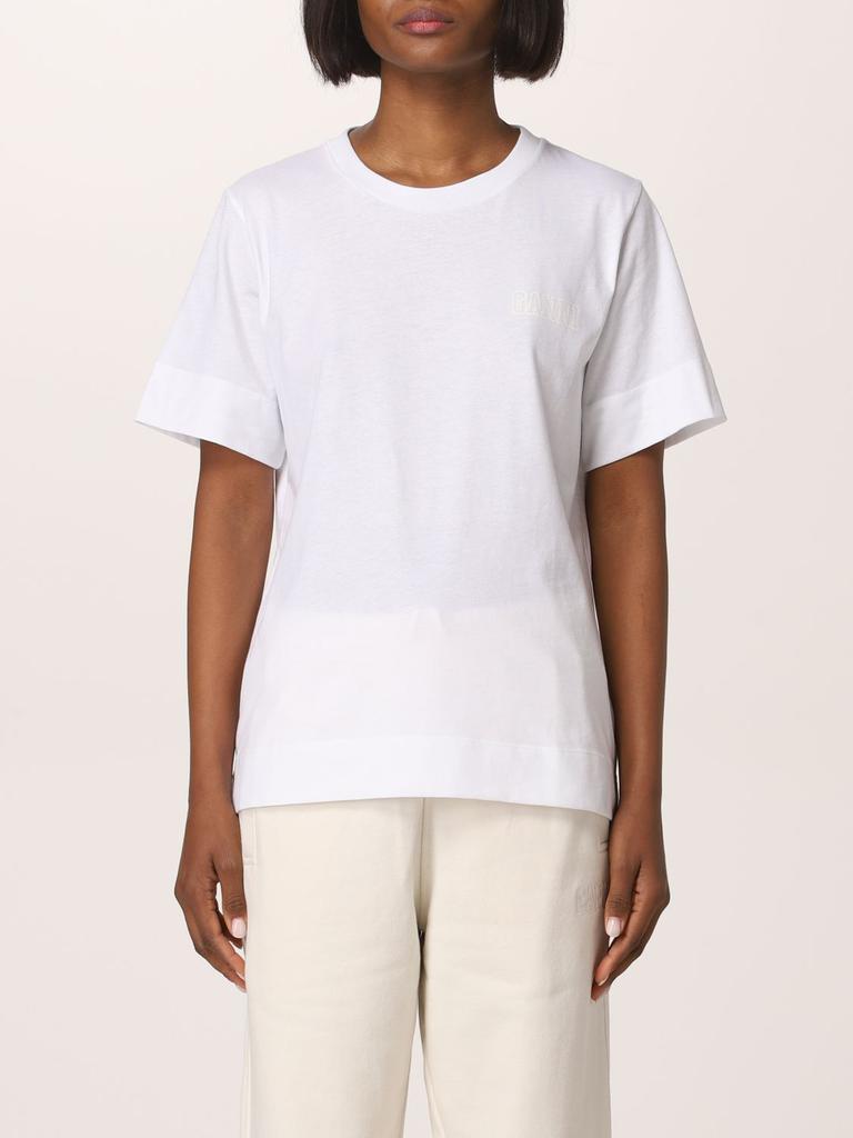 商品Ganni|Basic Ganni t-shirt in cotton blend,价格¥218,第1张图片