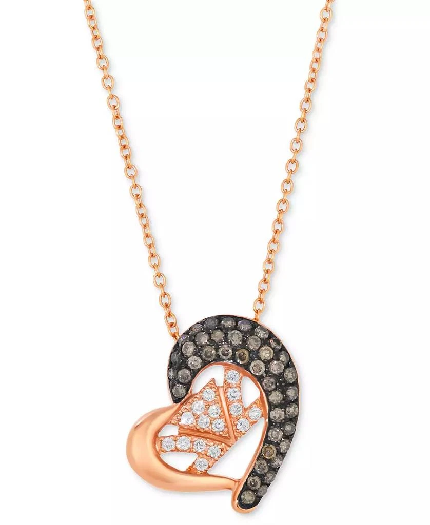 商品Le Vian|Chocolatier® Diamond 18" Pendant Necklace (3/8 ct. t.w.) in 14k Rose Gold,价格¥5205,第1张图片