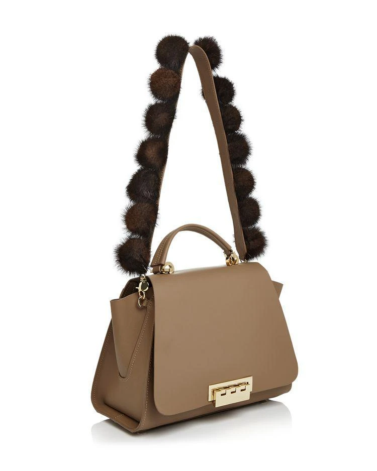 商品Zac Posen|Eartha Iconic 毛球真皮手提包,价格¥1835,第4张图片详细描述