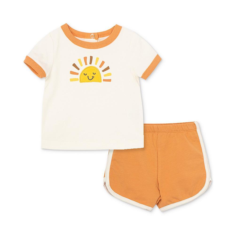 商品Little Me|Baby Girls 2-Pc. Sunshine T-Shirt & Shorts Set,价格¥120,第1张图片