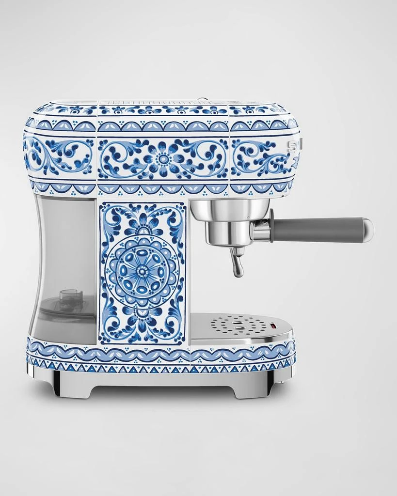商品Smeg|x Dolce&Gabbana Blu Mediterraneo Manual Espresso Machine,价格¥12250,第1张图片