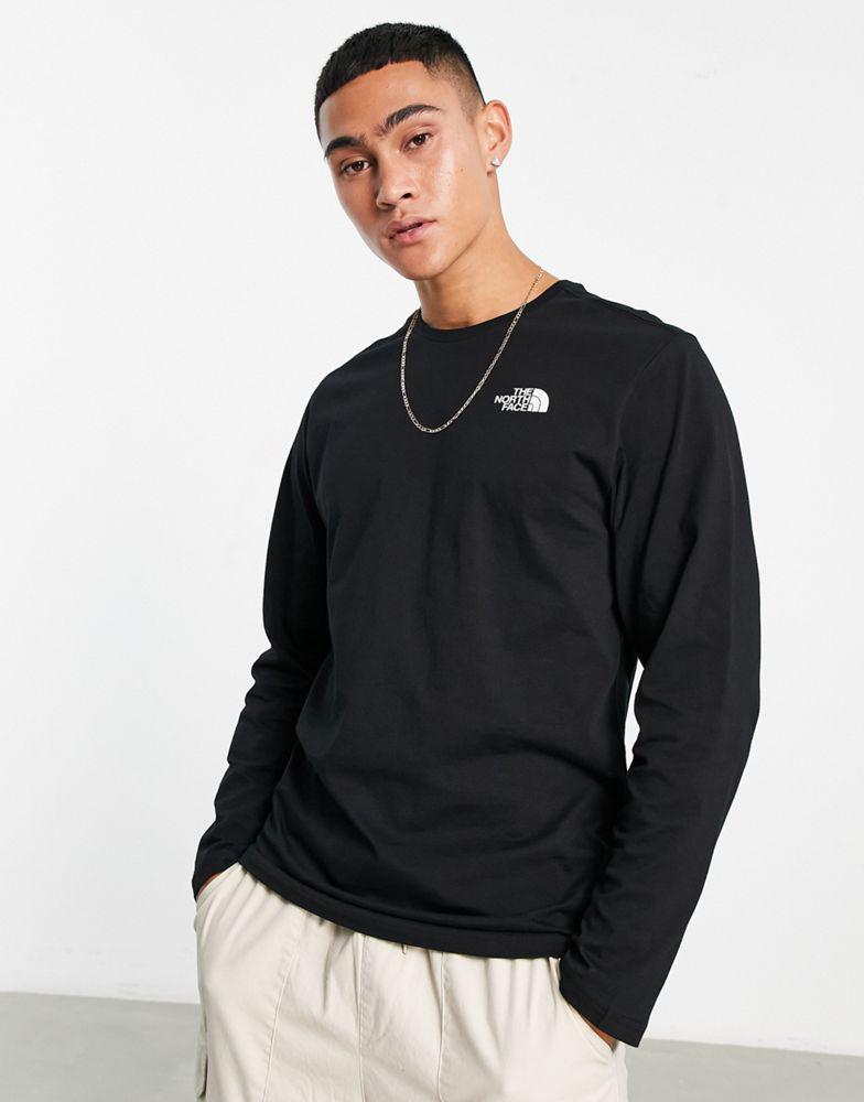 The North Face Mountain Outline back print long sleeve t-shirt in black Exclusive at ASOS商品第2张图片规格展示