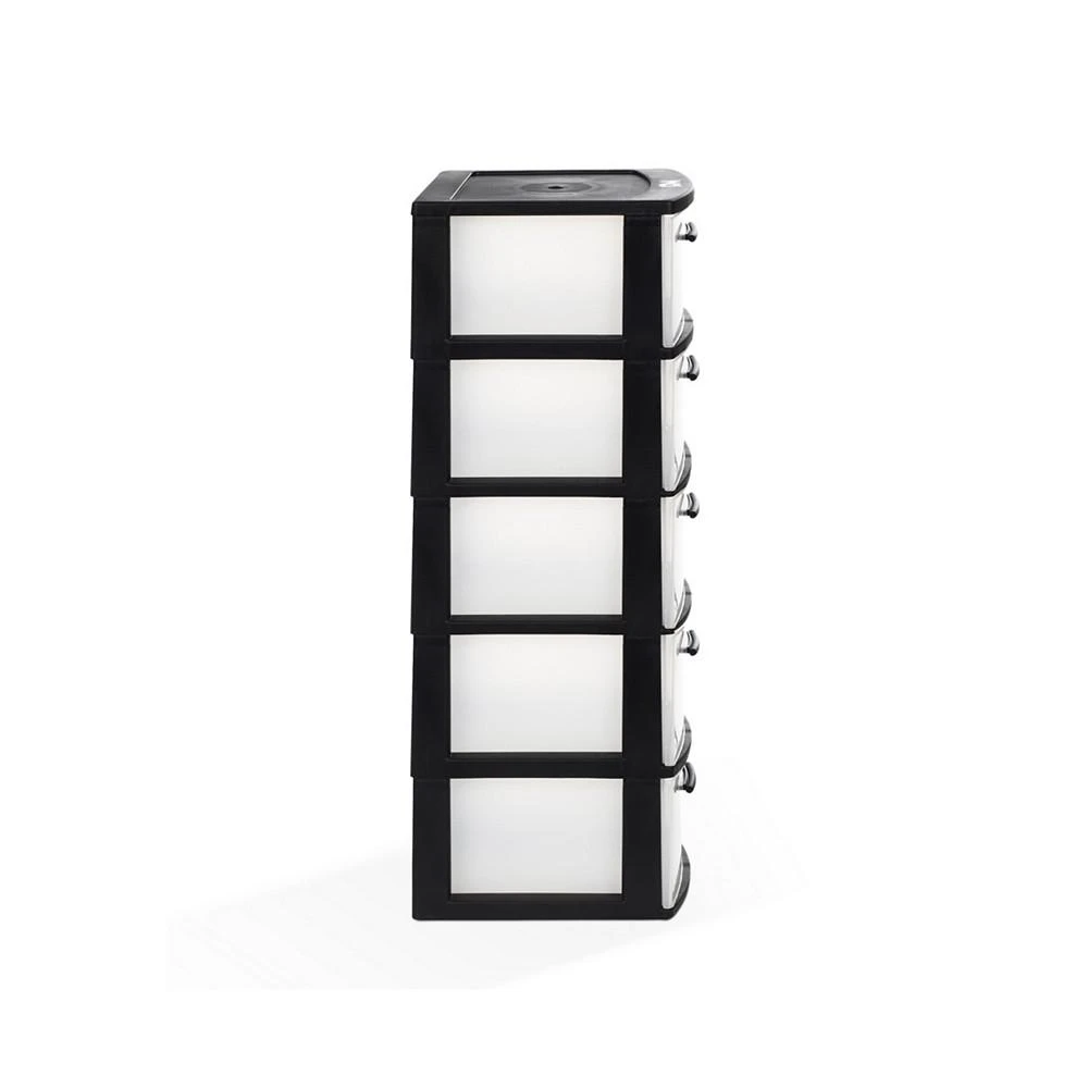 商品MQ|Eclypse 5-Drawer Storage Unit with Clear Drawers, Pack of 2,价格¥901,第5张图片详细描述