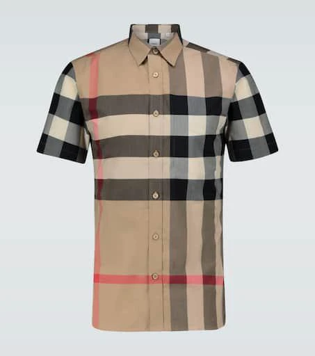 商品Burberry|Burberry Check棉质府绸衬衫,价格¥3019,第1张图片