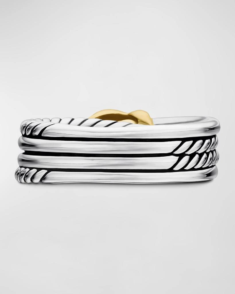 商品David Yurman|6mm X Crossover Ring in Silver with 18K Gold,价格¥2269,第5张图片详细描述