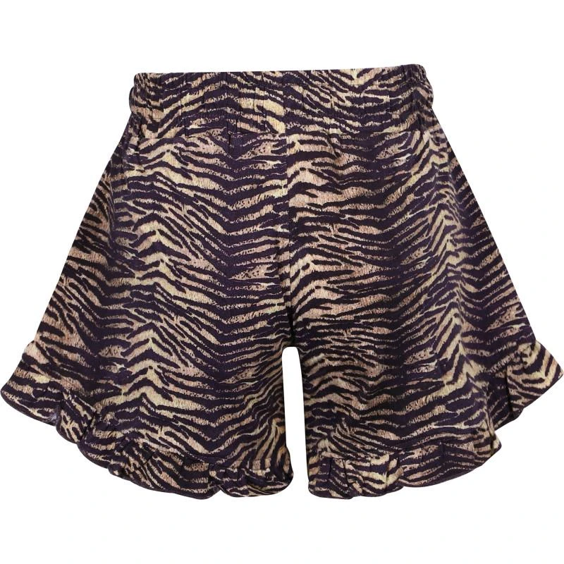 商品Munster|Tiger print scalloped detailing shorts in brown and black,价格¥484,第2张图片详细描述