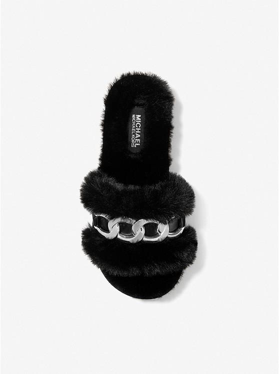 Scarlett Chain Link Faux Fur Slide Sandal商品第3张图片规格展示