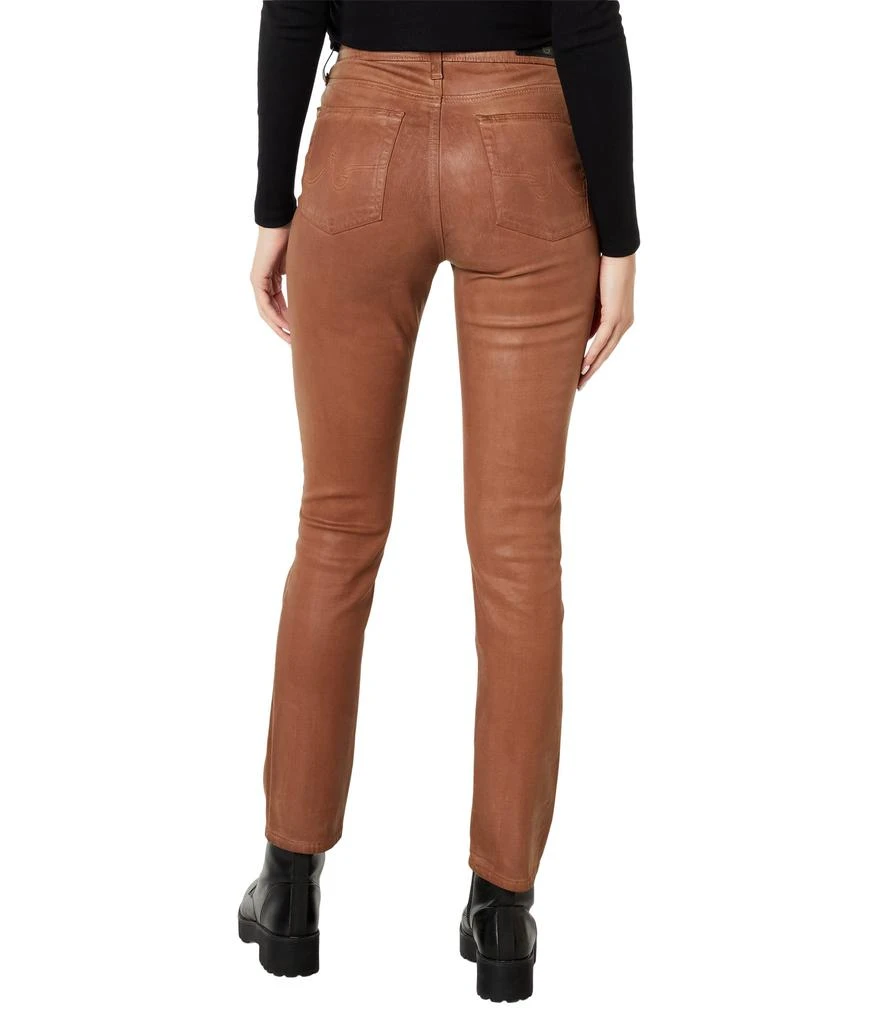 商品AG|Mari High-Rise Slim Straight in Leatherette Light Canyon Rock,价格¥647,第2张图片详细描述