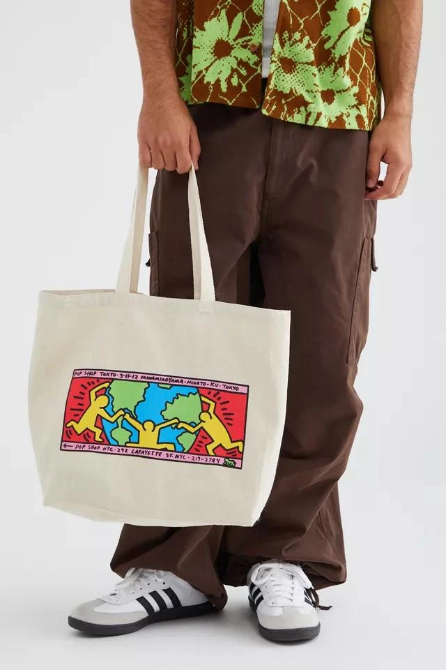 商品Urban Outfitters|Keith Haring Globe Tote Bag,价格¥75,第1张图片