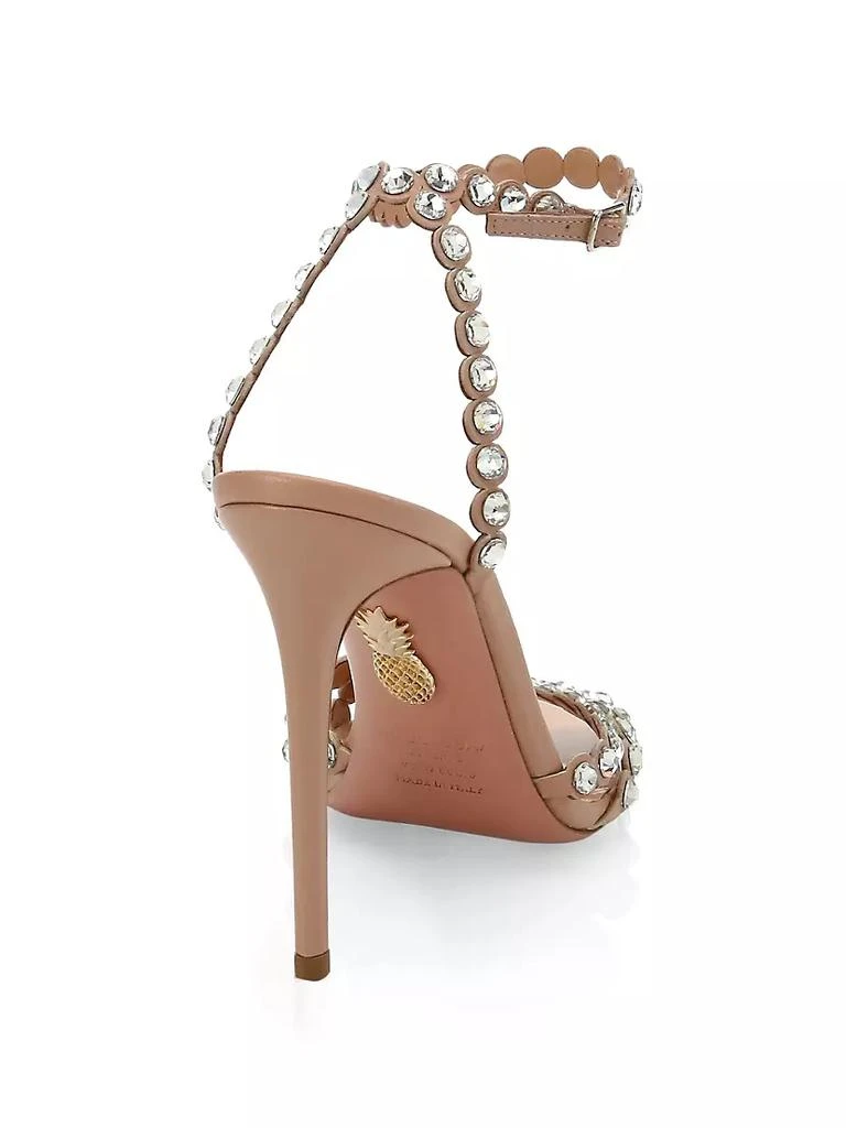 商品Aquazzura|Tequila Crystal-Embellished Leather Sandals,价格¥10736,第3张图片详细描述