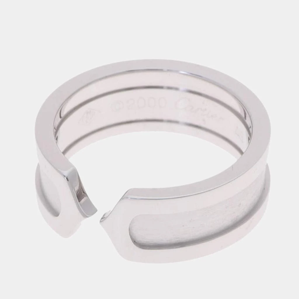 商品[二手商品] Cartier|Cartier Vintage Double C 18K White Gold Ring EU 48,价格¥5226,第2张图片详细描述