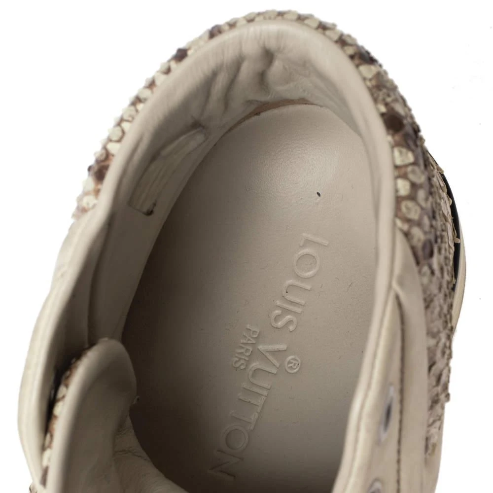 Louis Vuitton Beige/Brown Python Leather Sprinter High Top Sneakers Size 40 商品