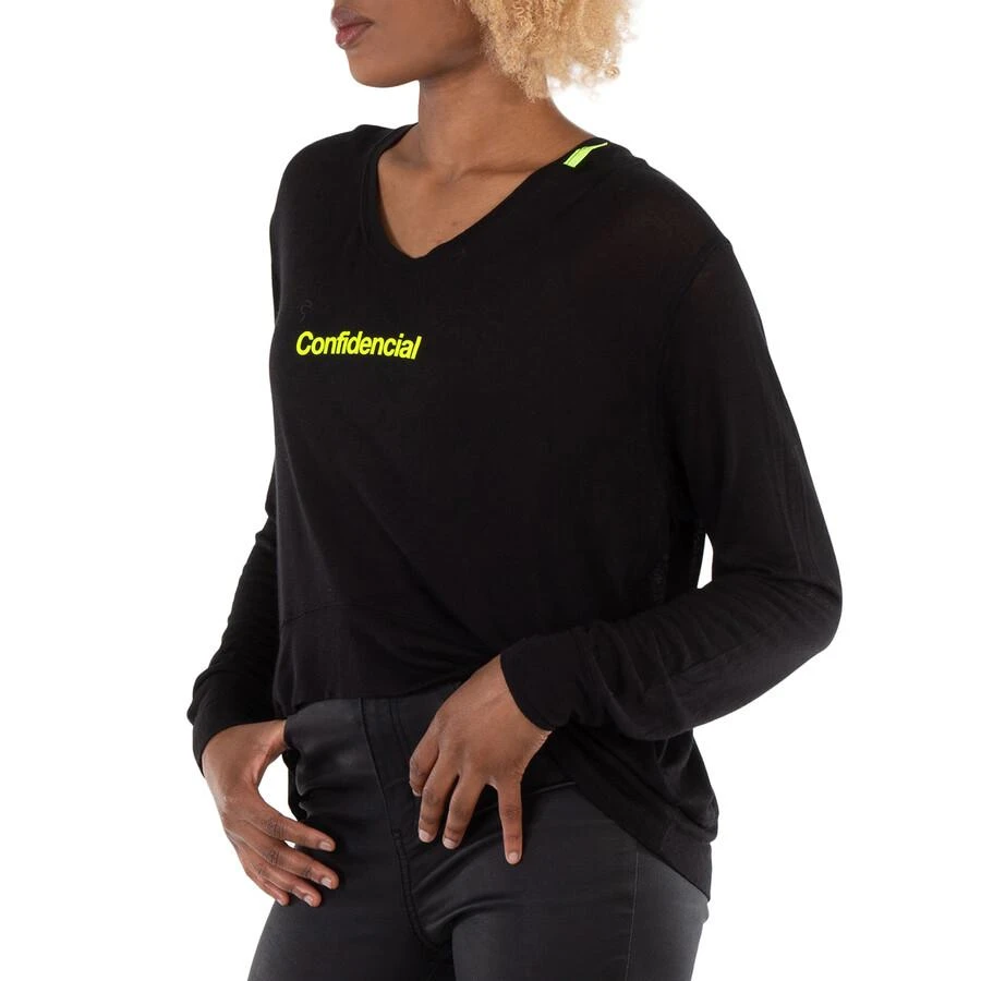商品Marcelo Burlon|Ladies Black Confidential T-shirt,价格¥345,第3张图片详细描述