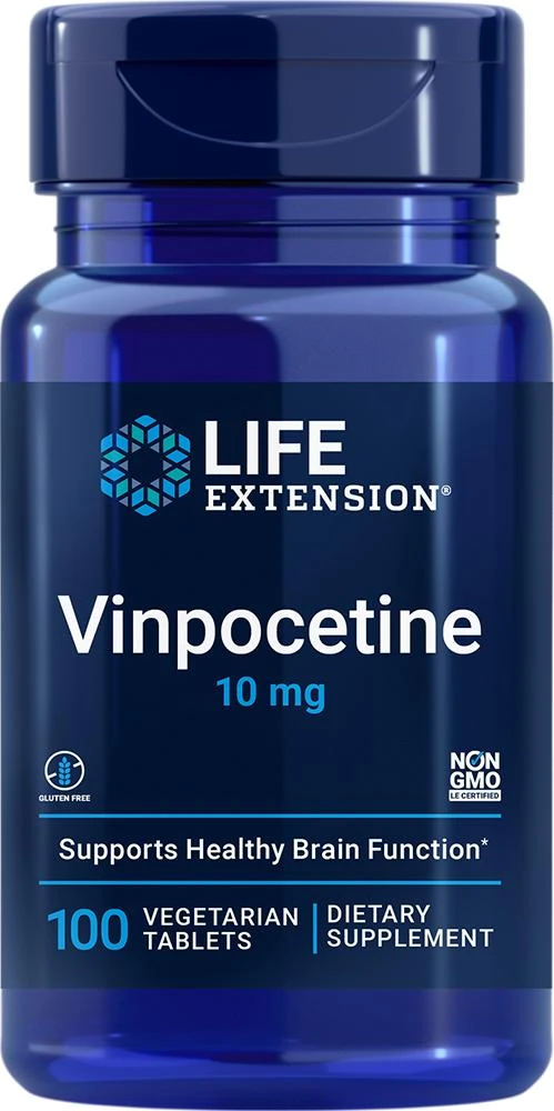 商品Life Extension|Life Extension Vinpocetine, 100 vegetarian tablets - 10 mg (10 mg, 100 vegetarian tablets),价格¥109,第1张图片