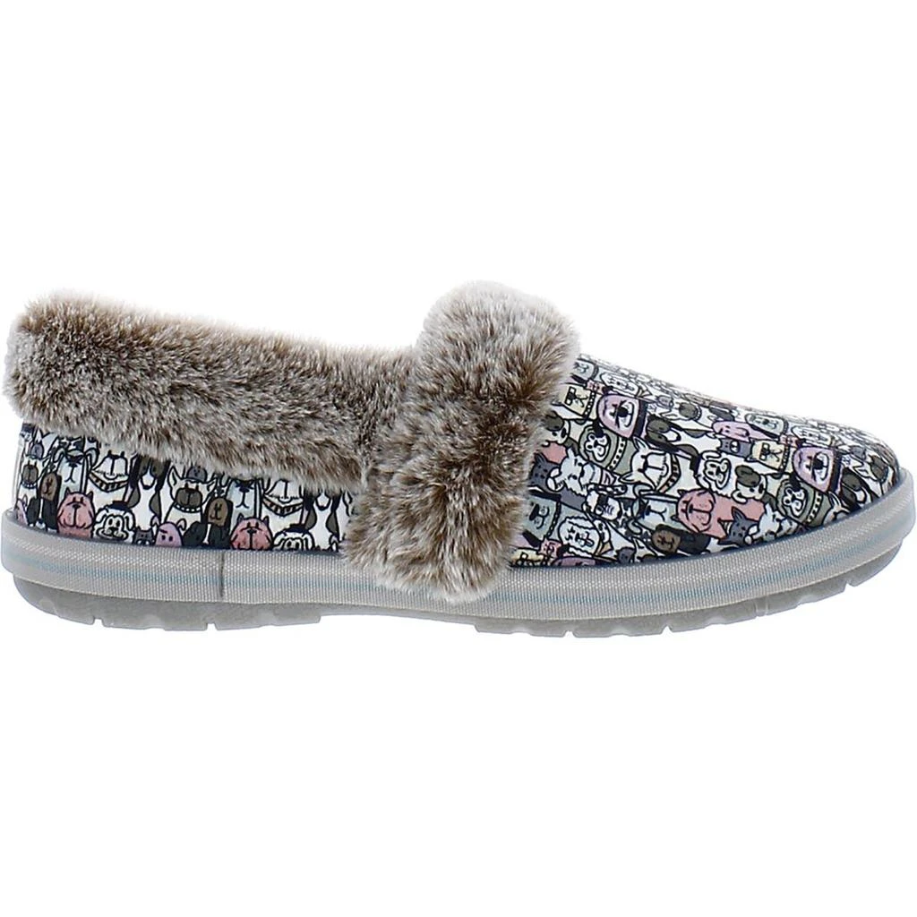 BOBS From Skechers Womens Snuggle Rovers Faux Fur Trim Slip On Casual Shoes �商品