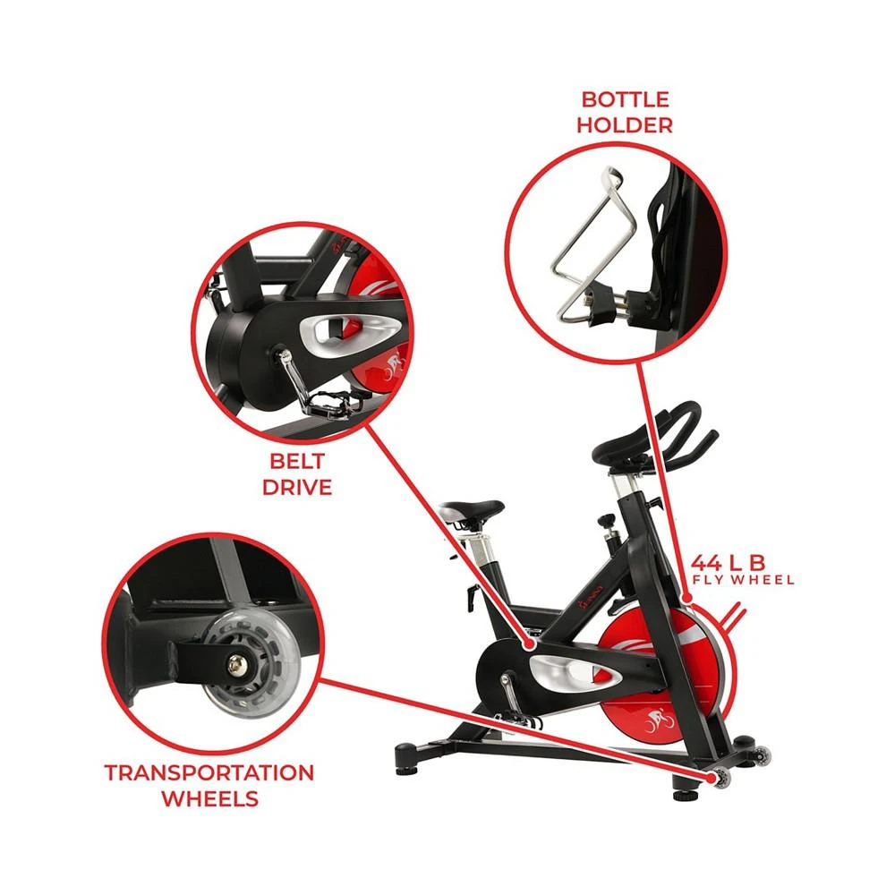 Sunny Health and Fitness Evolution Pro Magnetic Belt Drive Indoor Cycling Bike 商品