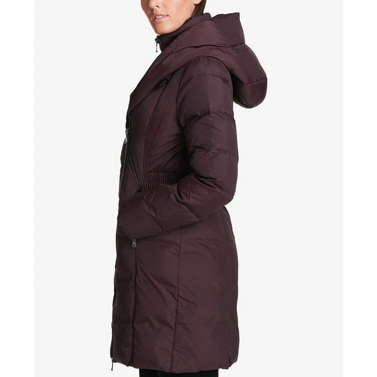 商品DKNY|Asymmetrical Faux-Leather-Trim Puffer Coat,价格¥1197,第3张图片详细描述