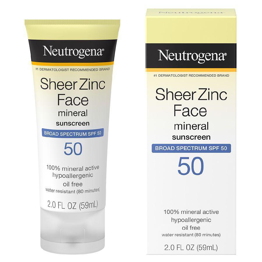 商品Neutrogena|Sheer Zinc Dry-Touch Face Sunscreen With SPF 50 Fragrance Free,价格¥51,第4张图片详细描述