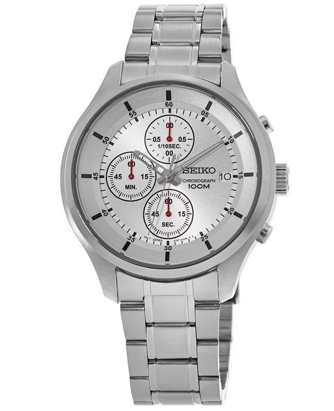 商品Seiko|Seiko Silver Chronograph Dial Stainless Steel Unisex Watch SKS535P1,价格¥701,第1张图片