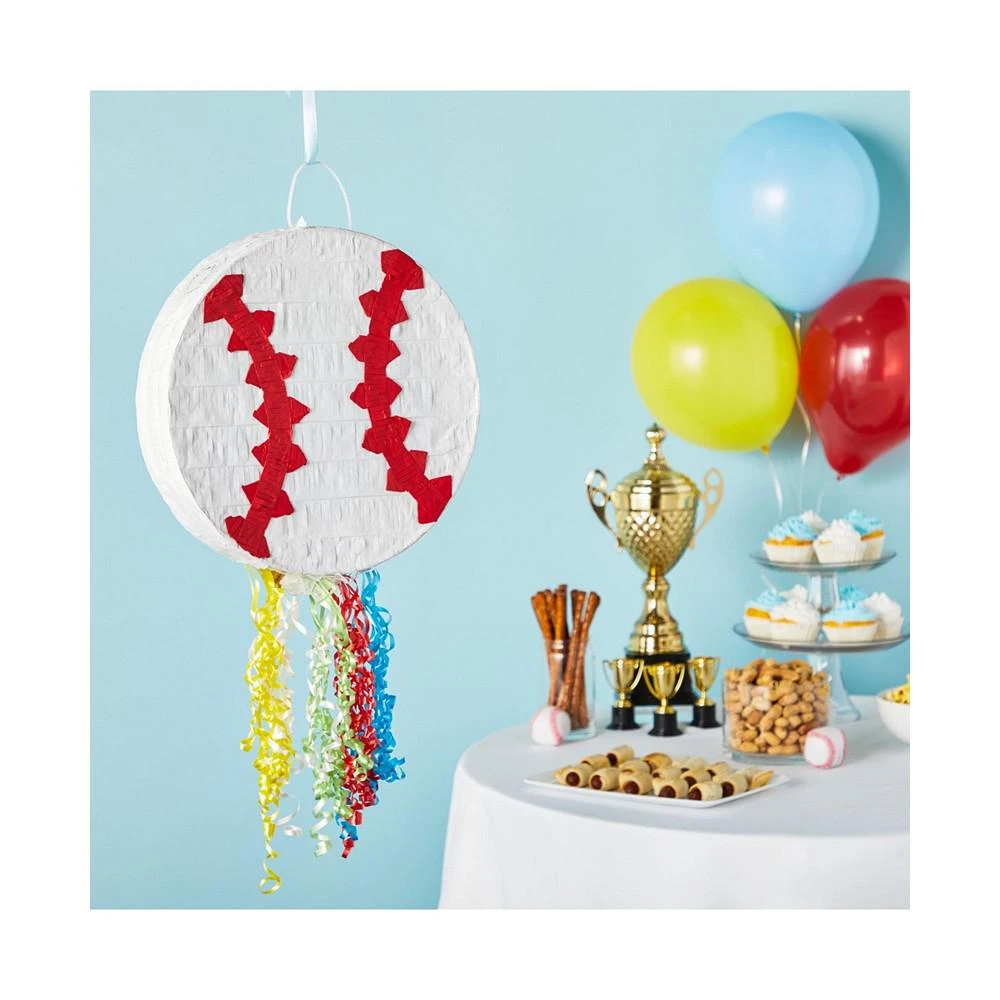 商品Blue Panda|Pull String Baseball Pinata for Sports Themed Birthday Party Supplies and Decorations (Small, 12.75 x 3 In),价格¥179,第3张图片详细描述