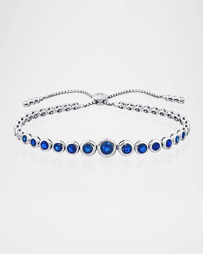 商品Cassidy Diamonds|Diamond Fringe Blue Sapphire Adjustable Diamond Bracelet,价格¥45282,第1张图片