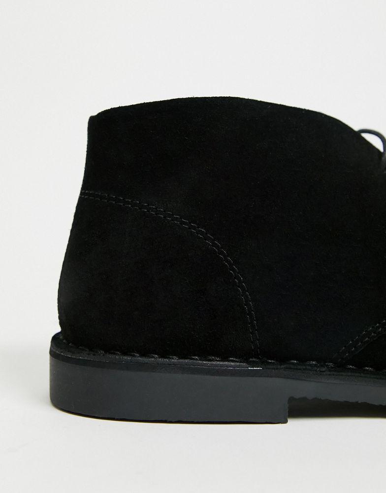 ASOS DESIGN desert boots in black suede商品第4张图片规格展示