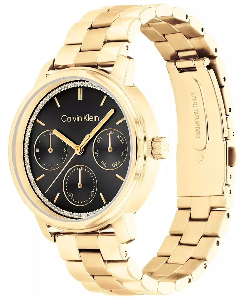 商品Calvin Klein|Women's Gold-Tone Stainless Steel Bracelet Watch 38mm,价格¥1520,第2张图片详细描述