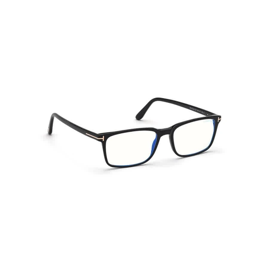 商品Tom Ford|Blue Light Block Rectangular Men's Eyeglasses FT5735-B 001 56,价格¥1124,第2张图片详细描述