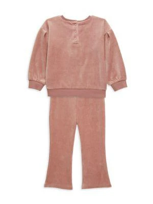 商品Juicy Couture|​Baby Girl’s 2-Piece Velour Sweatshirt & Sweatpants Set,价格¥150,第2张图片详细描述