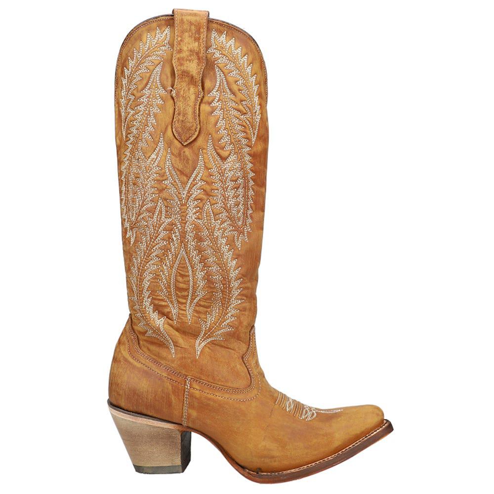 Gold Embroidery Round Toe Cowboy Boots商品第1张图片规格展示