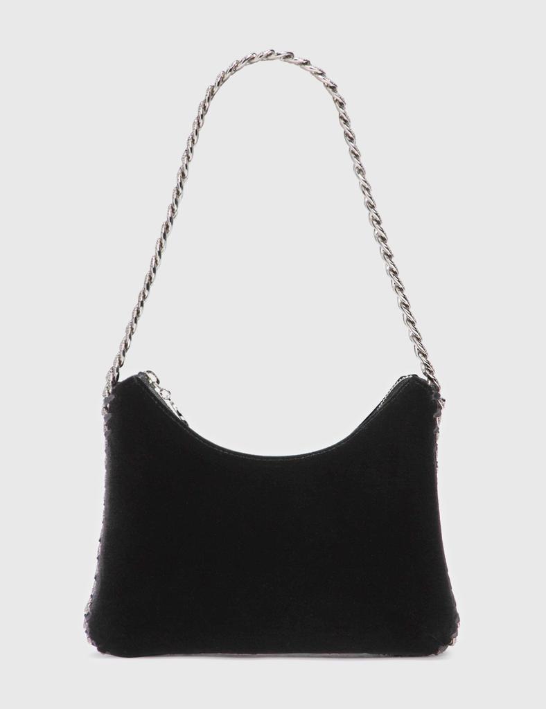 商品Stella McCartney|Falabella Mini Velvet and Crystal Chain Shoulder Bag,价格¥12113,第1张图片