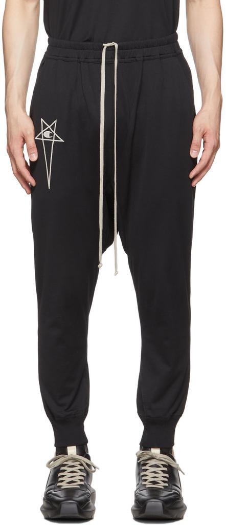 商品Rick Owens|Black Champion Edition Cotton Lounge Pants,价格¥3200,第1张图片
