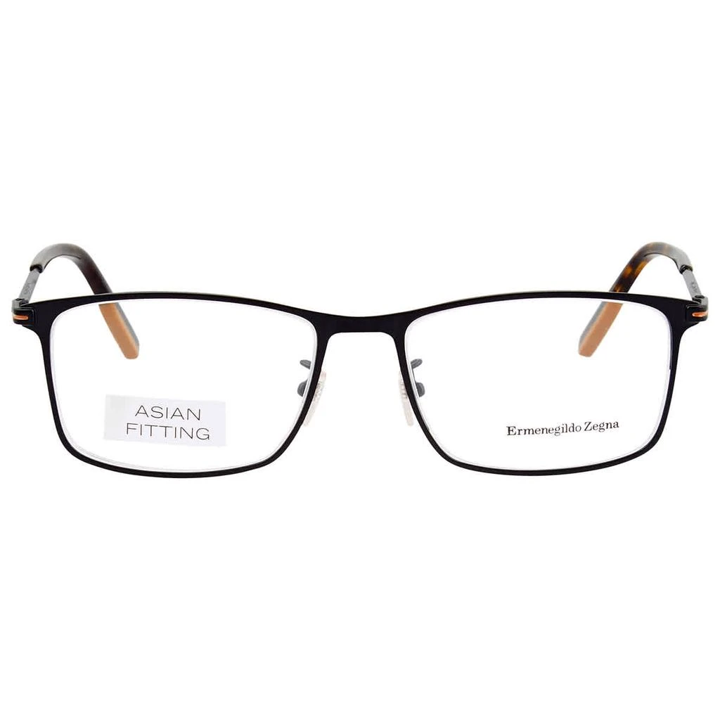 商品Zegna|Men's Black Square Eyeglass Frames EZ5154-D 002 55,价格¥450,第1张图片