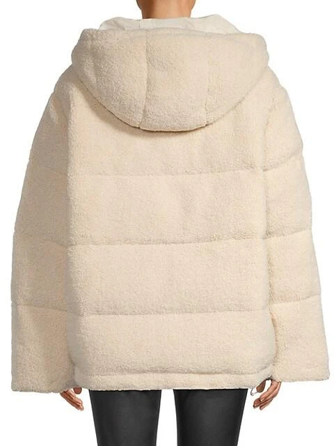 商品Good American|Faux Shearling Cocoon Puffer Jacket,价格¥544,第5张图片详细描述