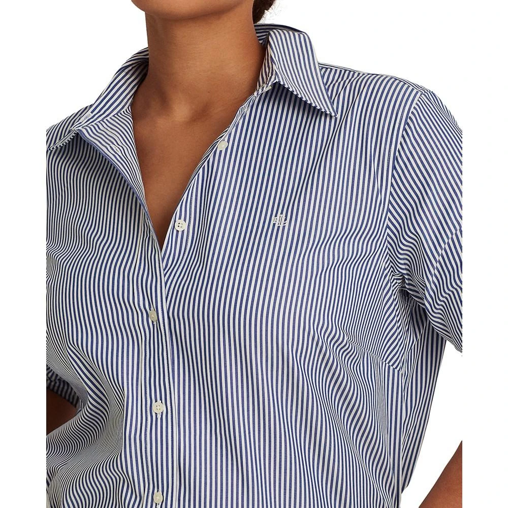 商品Ralph Lauren|Plus-Size Striped Easy Care Cotton Shirt,价格¥680,第3张图片详细描述