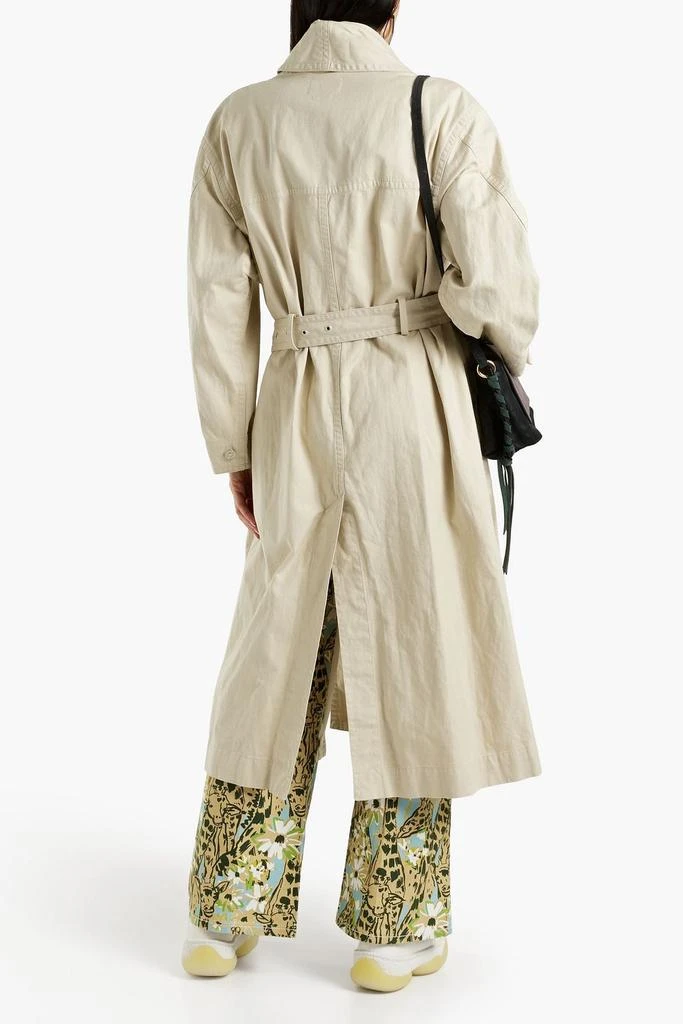 商品Isabel Marant Étoile|Peter oversized belted cotton and linen-blend trench coat,价格¥2582,第3张图片详细描述