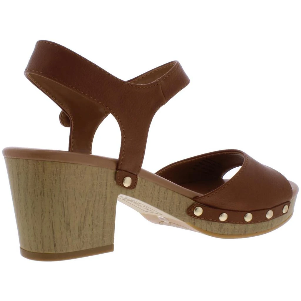 商品Style & Co|Style & Co. Womens Anddreas Faux Leather Clog Heel Sandals,价格¥69,第5张图片详细描述