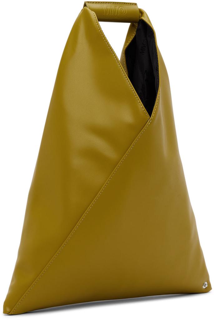 Green Faux-Leather Small Triangle Tote商品第2张图片规格展示