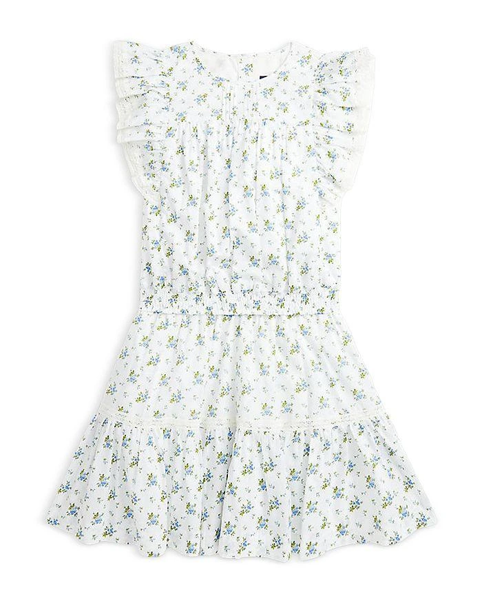 商品Ralph Lauren|Girls' Floral Cotton Batiste Top & Skirt Set - Little Kid, Big Kid,价格¥224,第1张图片