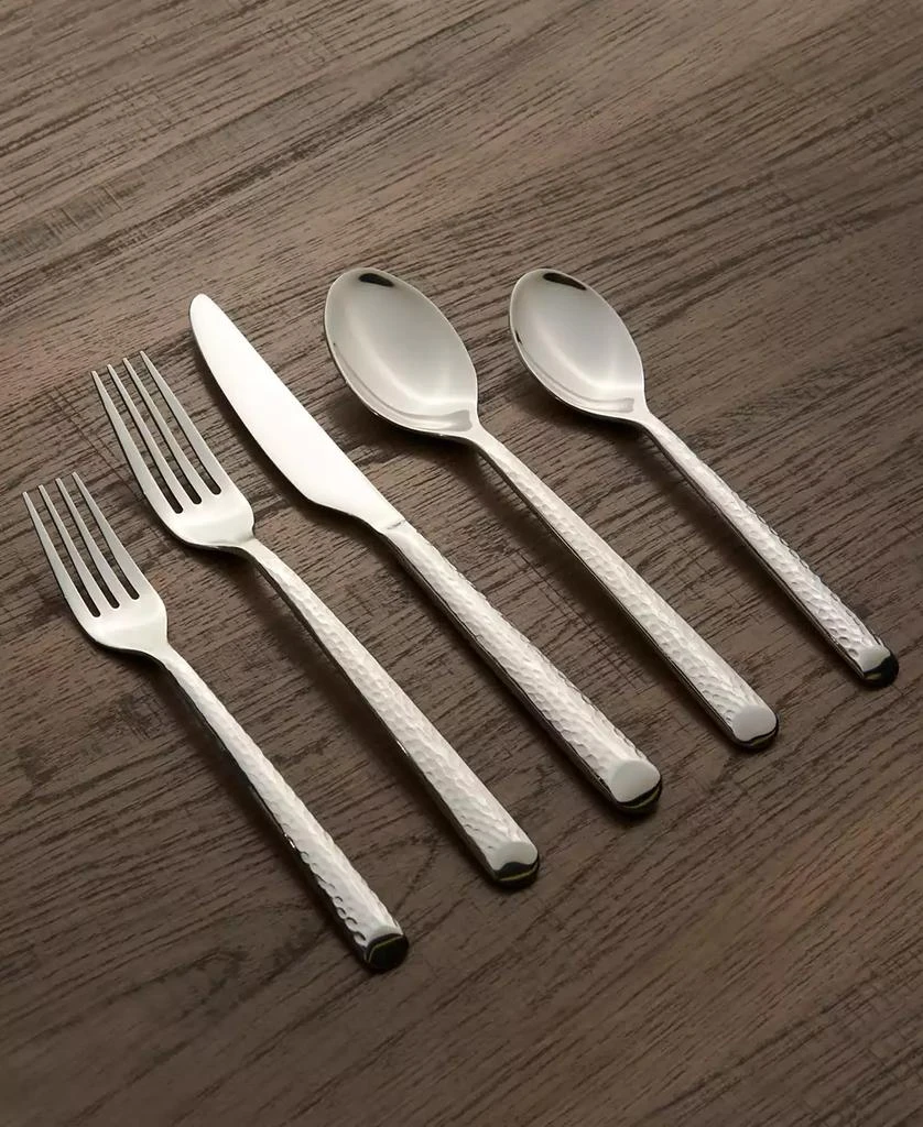 商品Cambridge Silversmiths|Cambridge Elsa Mirror Hammered 20-Pc. Flatware Set, Service for 4,价格¥1099,第2张图片详细描述